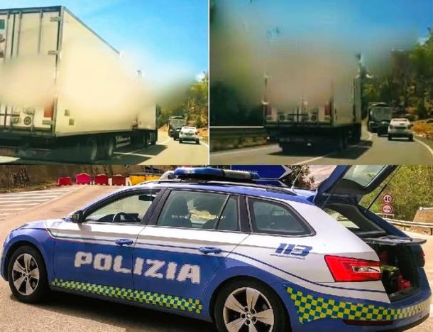 Camionista filmato mentre effettua sorpassi pericolosi sulla strada Gela-Catania