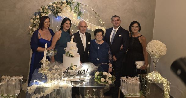 Sessant’anni d’amore: Rusponi e Trainito festeggiano le nozze di diamante circondati dalla famiglia