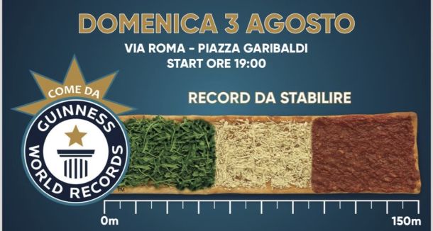 A San Michele di Ganzaria torna la “Festa della Pizza”: attesa per il record della mega tricolore da 150 metri